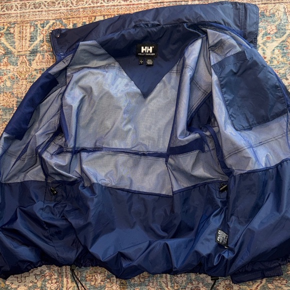 Helly Hansen Men's L Navy Blue Hooded Raincoat/windbreaker Helly Tech packable - Picture 13 of 15